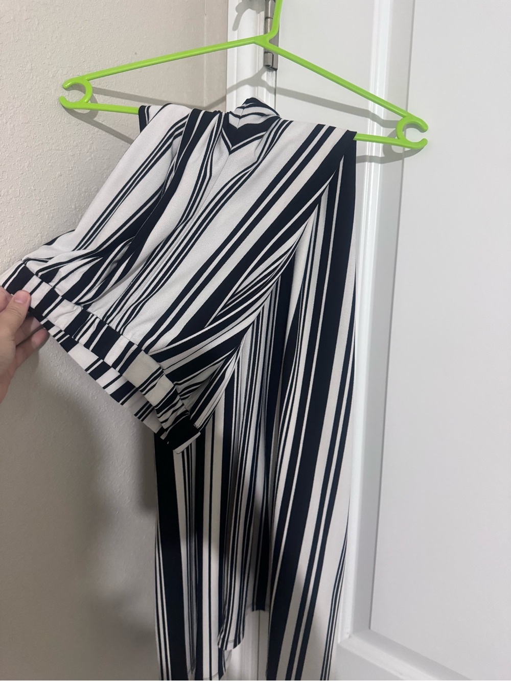 Philosophy Black & White Vertical Stripe Jumpsuit